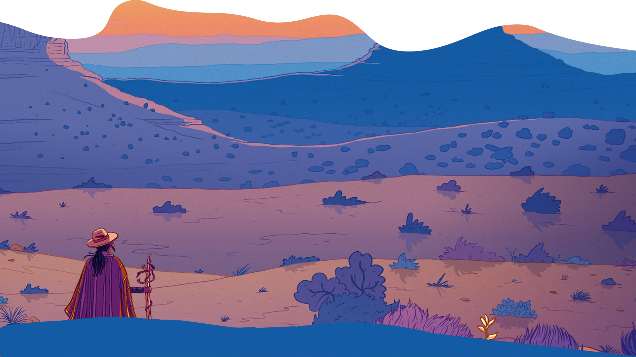 drawing of mountains