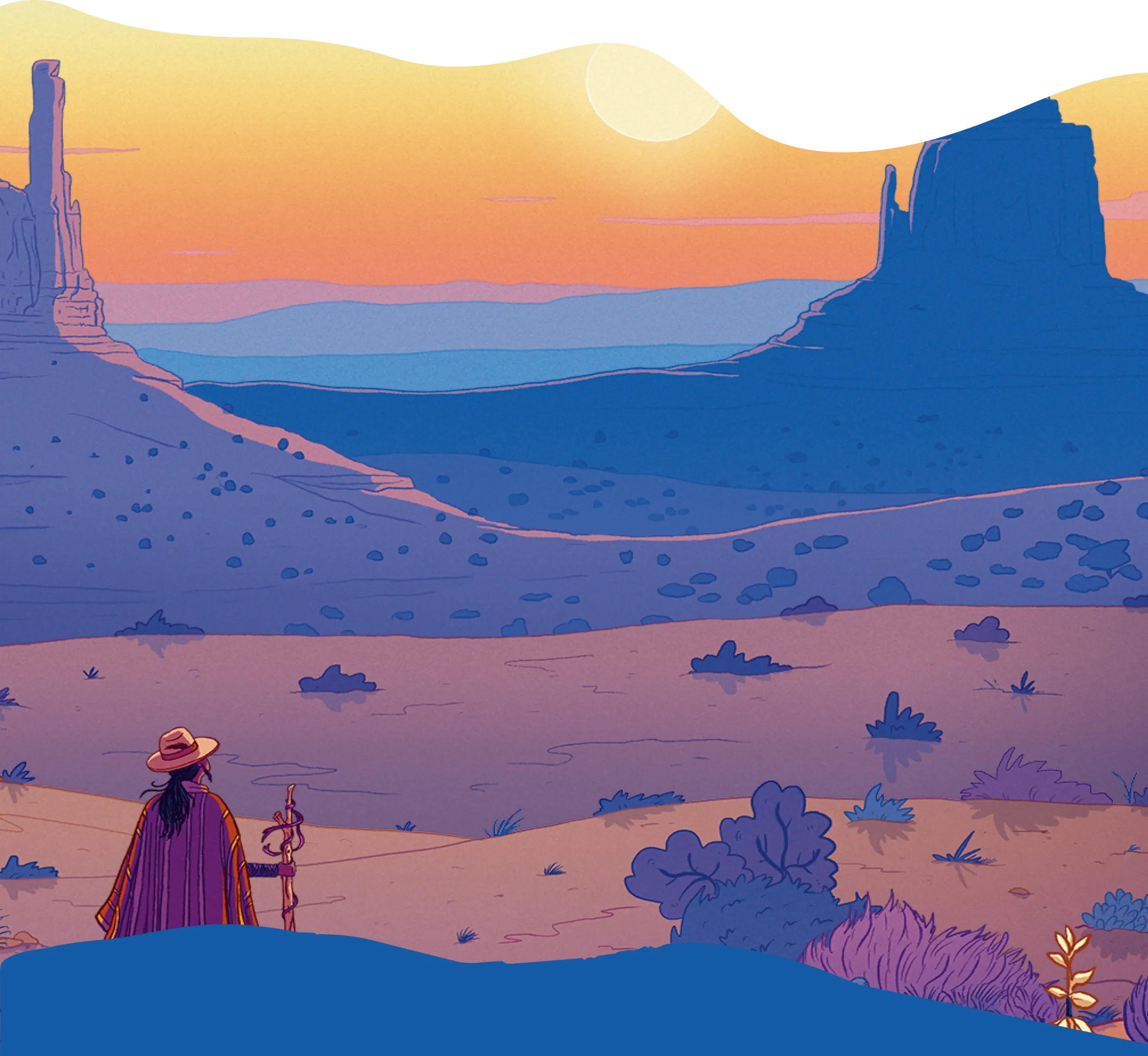 drawing of mountains